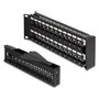 DeLOCK Patchpanel Keystone 48 puertos en ángulo 2U Negro