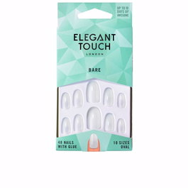 TOTALLY BARE 48 nails with glue #oval