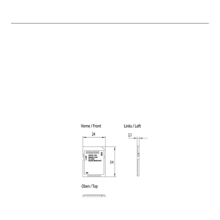 Siemens SIMATIC HMI Memory Card SD-Karte 2GB 6AV2181-8XP00-0AX0 Siemens SIMATIC HMI Memory Card SD-Karte 2GB 6AV2181-8XP00-0AX0