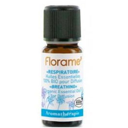 FLORAME Aceite Esencial Respiratorio BIO 10 ml para Difusor – Purifica Hogar y Ayuda a Respirar Mejor – Vegano Ecocert
