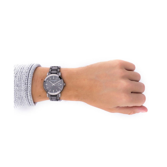 Burberry BU9007 Reloj Analógico para Mujer en Acero Inoxidable Gris