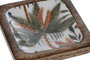 DKD Home Decor Vaciabolsillos Tropical Colección Tropical 24 Mango Verde Naranja 10x10x2 cm (4 Unidades)