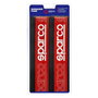 Sparco Almohadilla Cinturon Rojo SPC1208RD Juego de 2 Comodidad Anti-rozaduras Velcro Polyester 24x6.5 cm