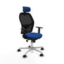 PIQUERAS Y CRESPO Silla de oficina Jorquera con mecanismo Sincro, Azul y Negro
