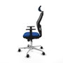 PIQUERAS Y CRESPO Silla de oficina Jorquera con mecanismo Sincro, Azul y Negro