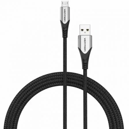 Vention Cable USB 2.0 MicroUSB Macho a USB Macho 60W 480Mbps 2m Gris Vention Cable USB 2.0 MicroUSB Macho a USB Macho 60W 480Mbps 2m Gris