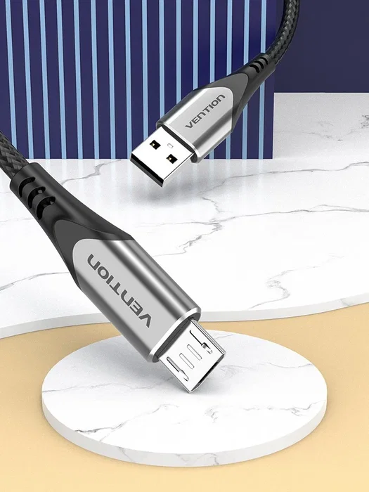 Vention Cable USB 2.0 COAHH Micro-USB Macho a USB Macho 2m Gris