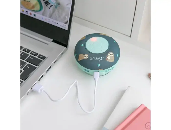 Wondee Mr. Wonderful Altavoz Bluetooth Portátil con Ventosa, Impermeable IPX4, Batería Recargable, 5-6h Autonomía