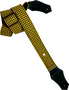 GETM Correa Guitarra Bajo Hounds Tooth Yellow Ajustable Nailon Piel Polyester Alta Calidad 165 cm