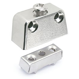 Herrajes Alk Ensamble Caja Zamak Niquelado C/Torn Strong para Unir Paneles en Muebles