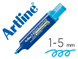 Artline Rotulador Fluorescente EKS-600 Azul Fluor Punta Biselada Trazo 1-5 mm Multisuperficie