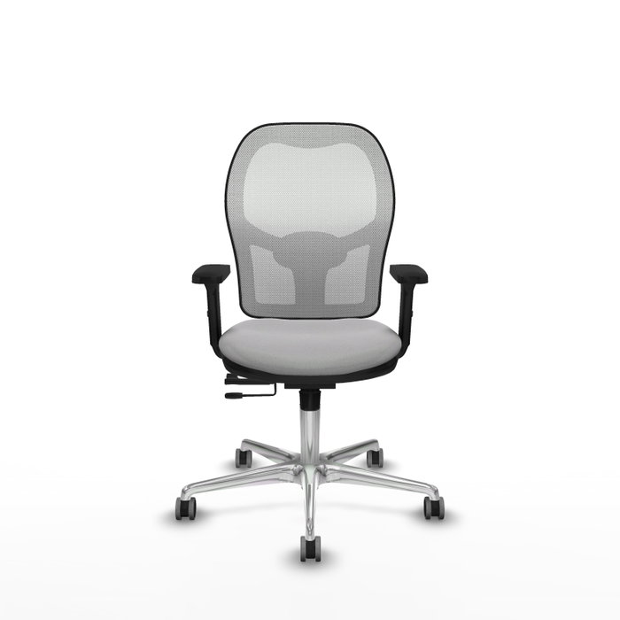 PIQUERAS Y CRESPO Silla de oficina Jorquera con mecanismo Sincro/Traslack Gris y Blanco