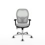 PIQUERAS Y CRESPO Silla de oficina Jorquera con mecanismo Sincro/Traslack Gris y Blanco