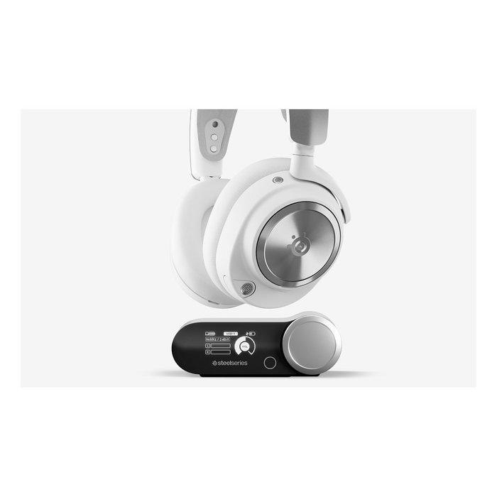 SteelSeries Arctis Nova Pro Wireless Plata, Blanco