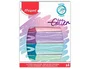 Maped Rotulador fluorescente Peps pastel con glitter estuche de 4 unidades colores surtidos