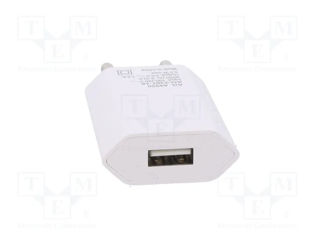 GOOBAY Adaptador de alimentación 5W con salida USB y USB micro, blanco