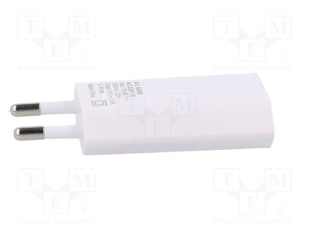 GOOBAY Adaptador de alimentación 5W con salida USB y USB micro, blanco