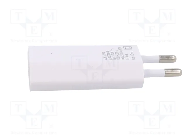 GOOBAY Adaptador de alimentación 5W con salida USB y USB micro, blanco