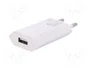 GOOBAY Adaptador de alimentación 5W con salida USB y USB micro, blanco