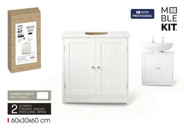Inde Mueble de Lavabo con Puerta en Color Blanco Moblekit