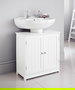 Inde Mueble de Lavabo con Puerta en Color Blanco Moblekit