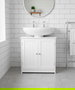 Inde Mueble de Lavabo con Puerta en Color Blanco Moblekit