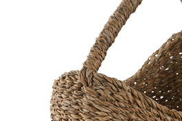 DKD Home Decor Cesta Balines Seagrass Natural 23 x 43 x 50 cm Set de 2 (4 Unidades)