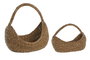 DKD Home Decor Set de 2 Cestos de Seagrass Natural 50x23x43 cm