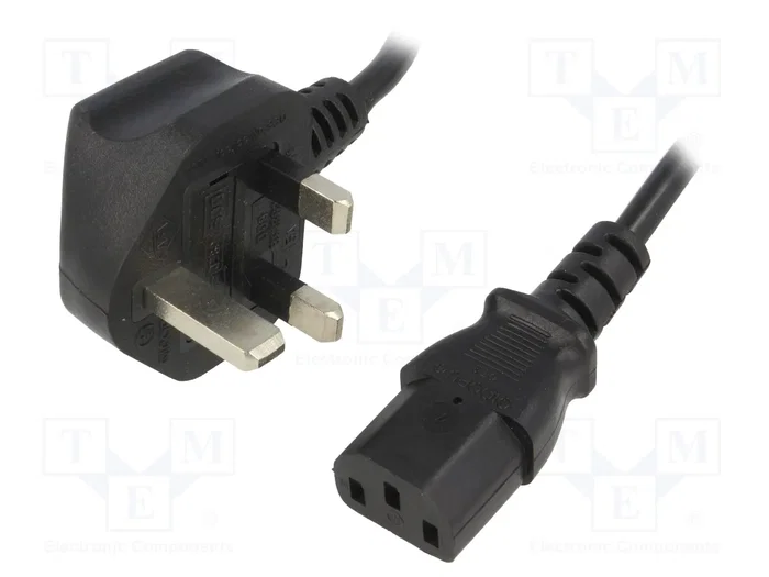 ESPE Cable de alimentación H03VV-F 3x0,75mm2 BS 1363 (G) a IEC C13 1,5m ESPE Cable de alimentación H03VV-F 3x0,75mm2 BS 1363 (G) a IEC C13 1,5m