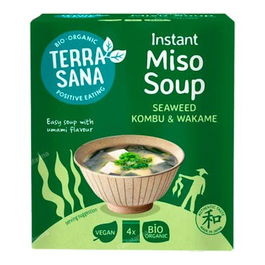 TERRASANA Sopa de Miso Instantánea Vegana 4 Sobres x 10g