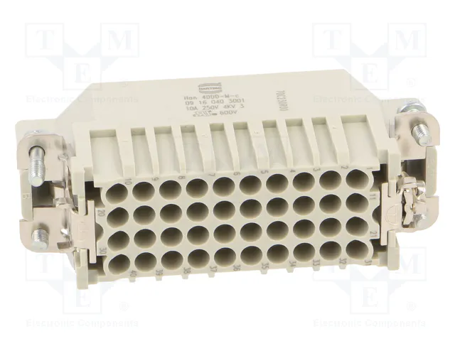 HARTING Han® DD Conector Macho 40 Pines