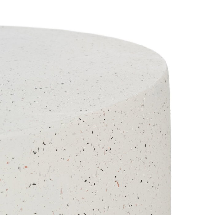 Ixia Mesa de centro blanca de fibra de magnesio 90 x 90 x 40 cm