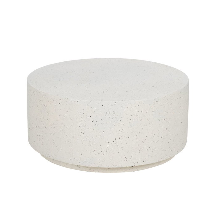 Ixia Mesa de centro blanca de fibra de magnesio 90 x 90 x 40 cm