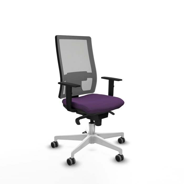 PIQUERAS Y CRESPO Silla de oficina Horna Morada con Malla Gris PIQUERAS Y CRESPO Silla de oficina Horna Morada con Malla Gris