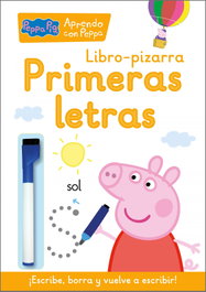 Primeras letras (Libro-pizarra) (Peppa Pig. Cuaderno de actividades), Hasbro - BEASCOA
