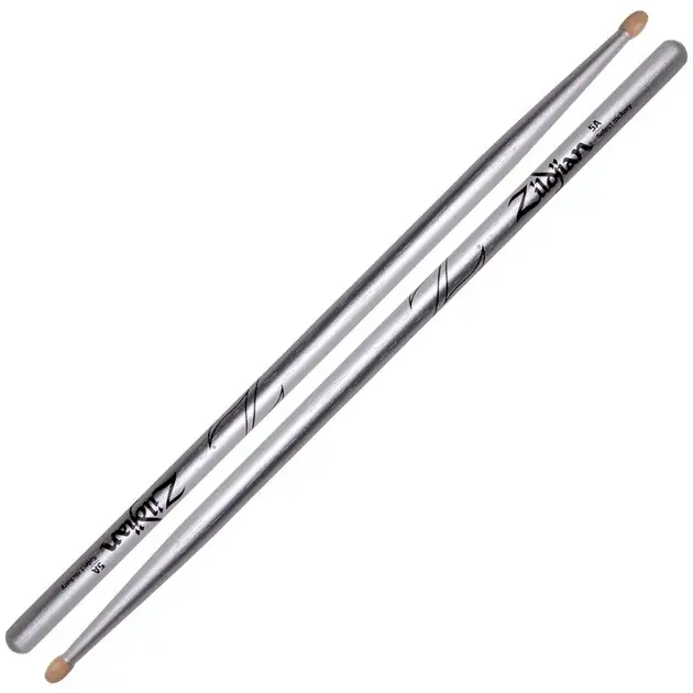 Zildjian Baquetas 5A Hickory Plata Chroma U.S. Select Hickory