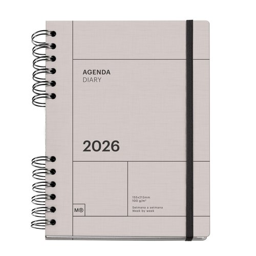 Agenda Anual (2026) Catalan Miquelrius Trends Back To Basics Wire-O Tapa Extra Con Goma Plus 155X213 S/V Apais. Gris Agenda Anual (2026) Catalan Miquelrius Trends Back To Basics Wire-O Tapa Extra Con Goma Plus 155X213 S/V Apais. Gris