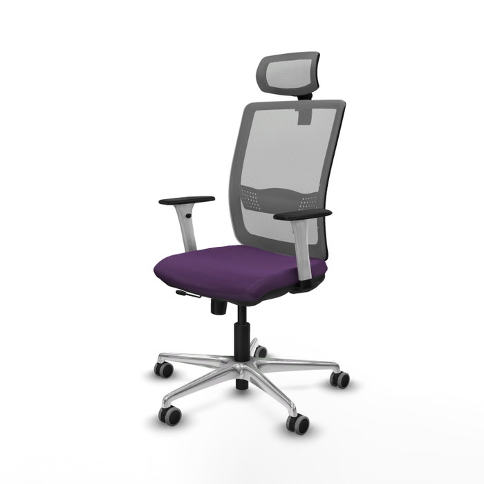 PIQUERAS Y CRESPO Silla de oficina Haches con mecanismo Sincro/Traslack, Morado y Gris PIQUERAS Y CRESPO Silla de oficina Haches con mecanismo Sincro/Traslack, Morado y Gris