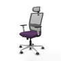PIQUERAS Y CRESPO Silla de oficina Haches con mecanismo Sincro/Traslack, Morado y Gris