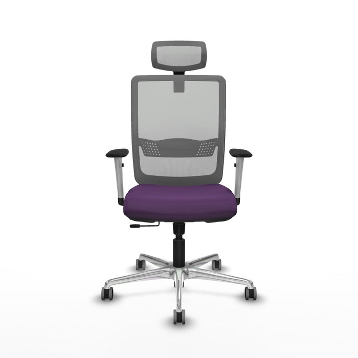 PIQUERAS Y CRESPO Silla de oficina Haches con mecanismo Sincro/Traslack, Morado y Gris PIQUERAS Y CRESPO Silla de oficina Haches con mecanismo Sincro/Traslack, Morado y Gris