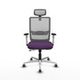 PIQUERAS Y CRESPO Silla de oficina Haches con mecanismo Sincro/Traslack, Morado y Gris