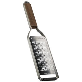 Microplane Master Grater ribbon, Rallador de dos vías con mango de nogal
