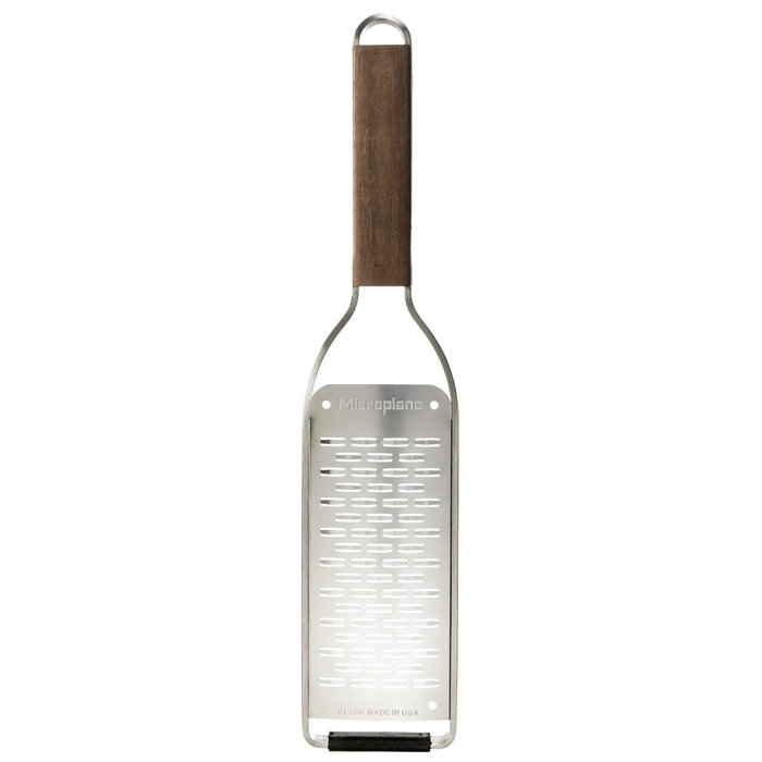Microplane Master Grater ribbon, Rallador de dos vías con mango de nogal