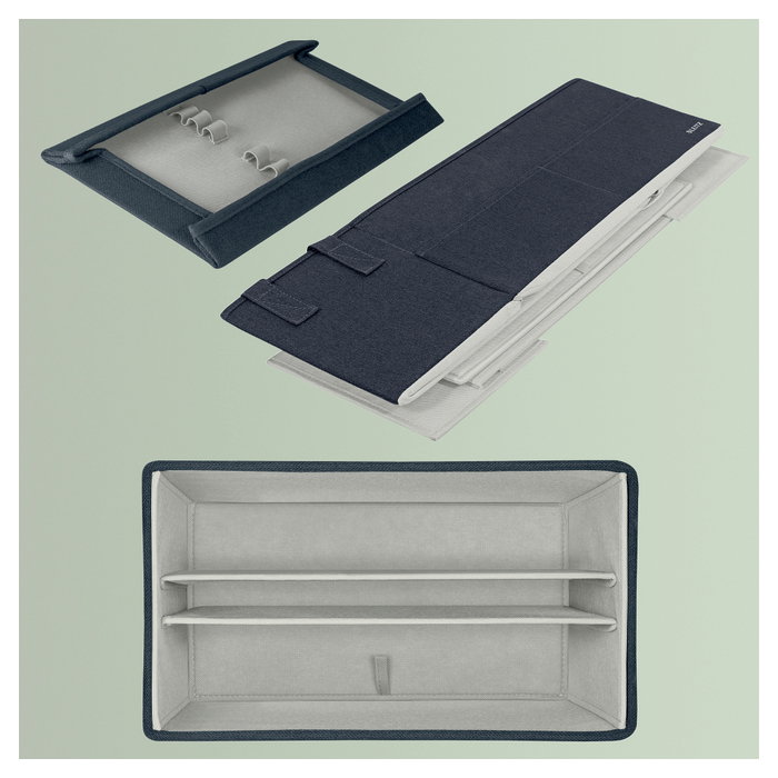 Leitz Bolsa de Trabajo para Hot Desking en Tela Gris con Tapa Leitz Bolsa de Trabajo para Hot Desking en Tela Gris con Tapa