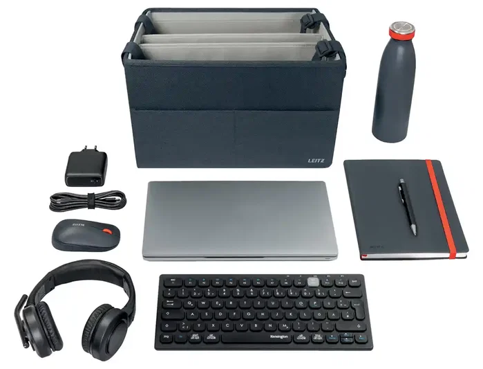 LEITZ Bolsa de tela para Hot Desking con tapa Gris