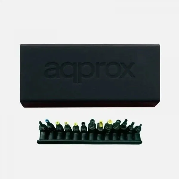 Approx APPUA90BRV5 Cargador Universal para Portátil 90W Automático, Incluye 13 Adaptadores, Compatible con la Mayoría de Marcas