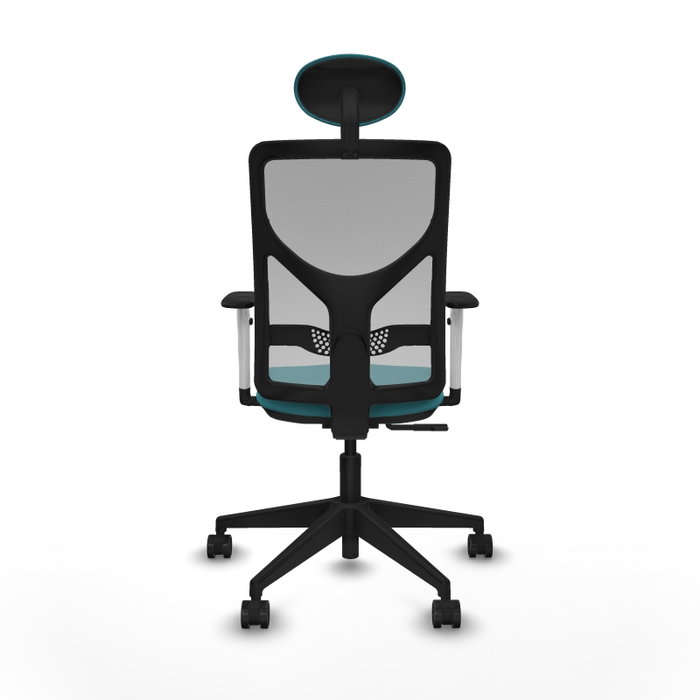 PIQUERAS Y CRESPO Silla de oficina Motilla con mecanismo Sincro, Tela Turquesa y Malla Gris PIQUERAS Y CRESPO Silla de oficina Motilla con mecanismo Sincro, Tela Turquesa y Malla Gris
