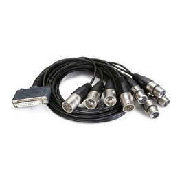AJA Breakout Cable DB-25 Macho a DB-25, XLR3 Thumbscrews Audio Cable