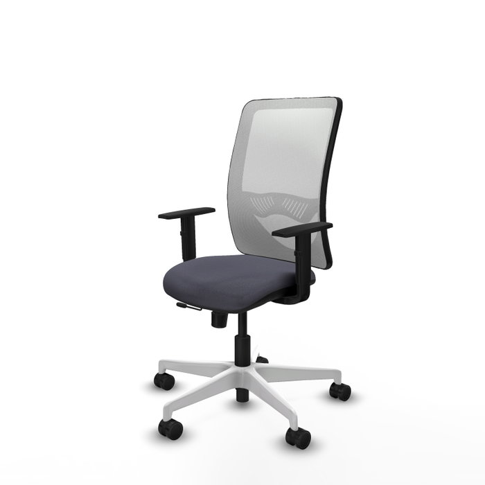 PIQUERAS Y CRESPO Silla de oficina Zulema con mecanismo Sincro/Traslack, Gris oscuro y Blanco PIQUERAS Y CRESPO Silla de oficina Zulema con mecanismo Sincro/Traslack, Gris oscuro y Blanco