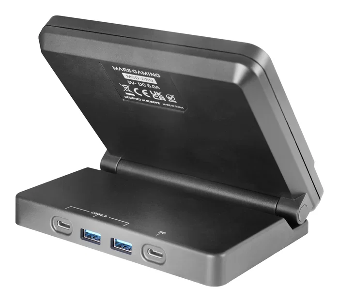 Mars Gaming MSD-PRO Control Deck con Pantalla Táctil y 10 Teclas LCD para Streaming, Gaming y Trabajo - 4 Diales - Hub USB - Negro